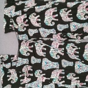 Soft beautiful pajama pants elephant print Artisan NY